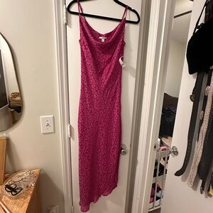 Bar III Fuchsia Animal Print Midi Dress